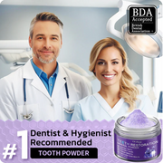 Poudre minérale de blanchiment des dents, soins complets et profonds dentaire.